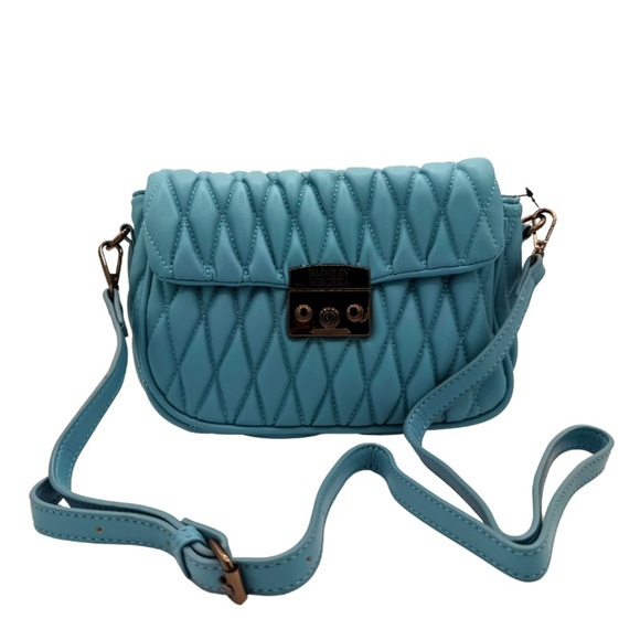 Badgley Mischka Handbags - Badgley Mischka Blue Quilted Crossbody Bag